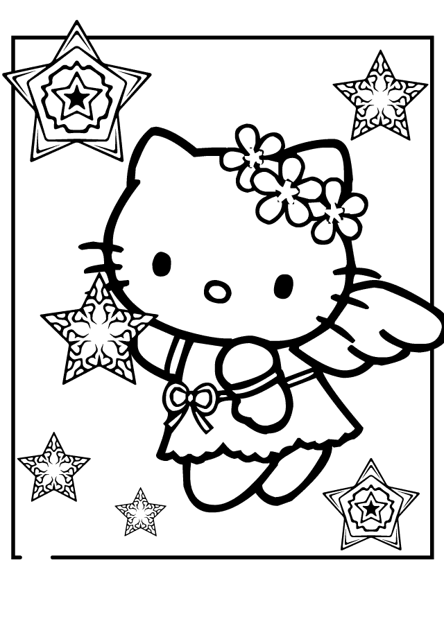 Dessin à colorier: Hello Kitty (Dessins Animés) #36736 - Coloriages à Imprimer Gratuits