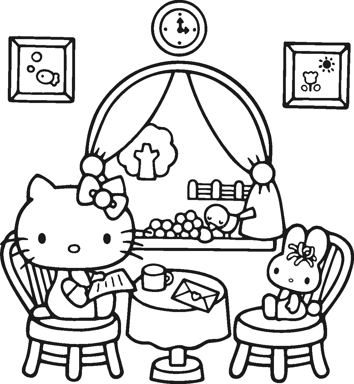 Coloriage Hello Kitty #36743 (Dessins Animés) – Dessin à colorier