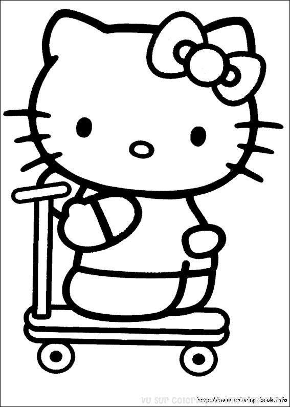 Dessin à colorier: Hello Kitty (Dessins Animés) #36744 - Coloriages à Imprimer Gratuits