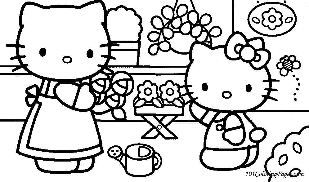 Dessin à colorier: Hello Kitty (Dessins Animés) #36768 - Coloriages à Imprimer Gratuits