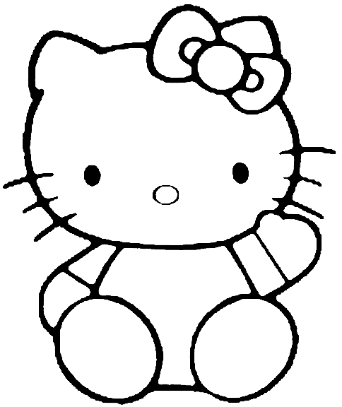 Dessin à colorier: Hello Kitty (Dessins Animés) #36770 - Coloriages à Imprimer Gratuits