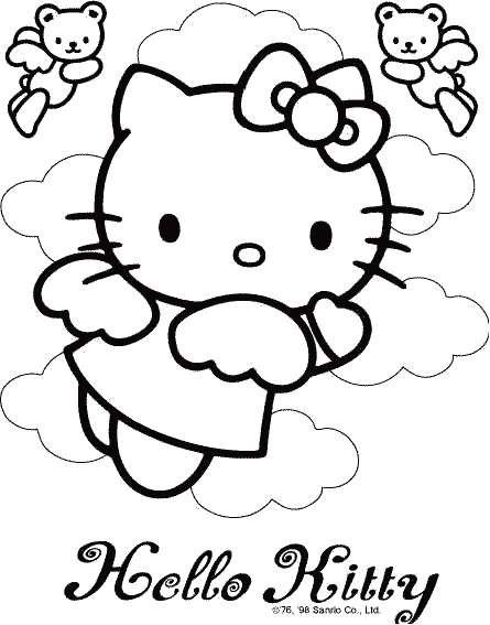 Dessin à colorier: Hello Kitty (Dessins Animés) #36783 - Coloriages à Imprimer Gratuits