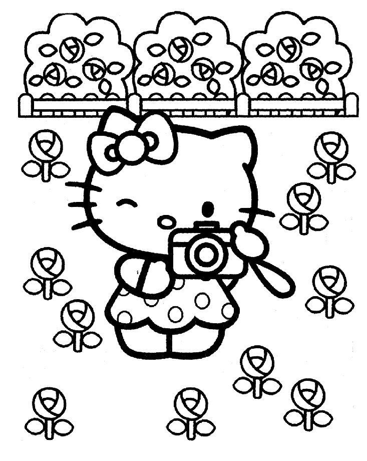 Dessin à colorier: Hello Kitty (Dessins Animés) #36788 - Coloriages à Imprimer Gratuits
