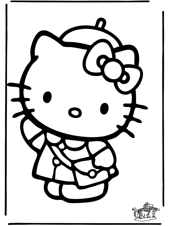 Dessin à colorier: Hello Kitty (Dessins Animés) #36793 - Coloriages à Imprimer Gratuits
