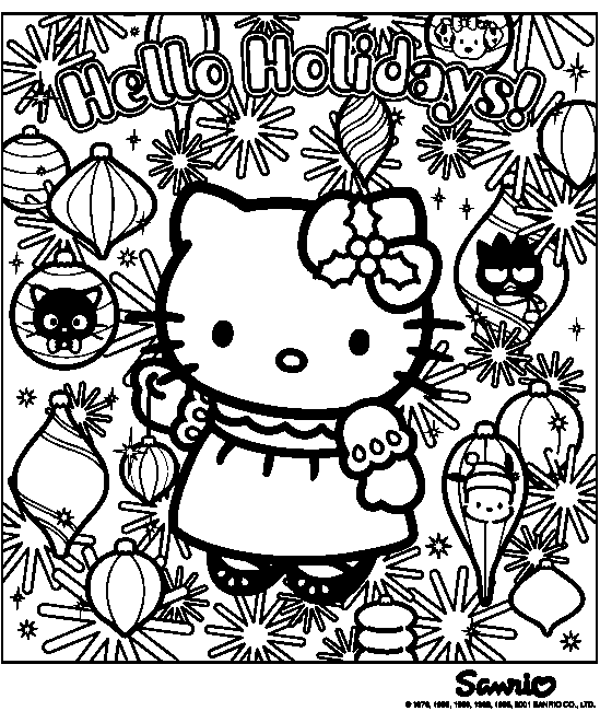 Dessin à colorier: Hello Kitty (Dessins Animés) #36796 - Coloriages à Imprimer Gratuits