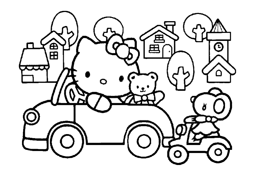 Dessin à colorier: Hello Kitty (Dessins Animés) #36799 - Coloriages à Imprimer Gratuits