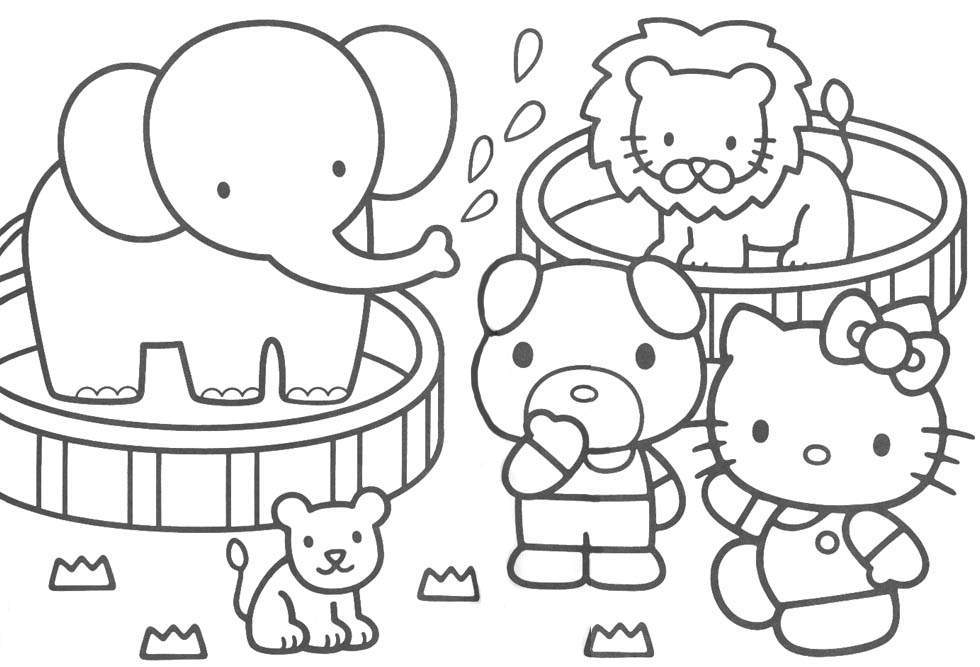 Dessin à colorier: Hello Kitty (Dessins Animés) #36800 - Coloriages à Imprimer Gratuits