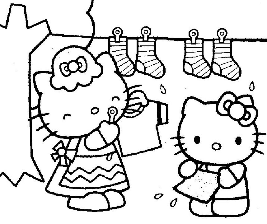 Dessin à colorier: Hello Kitty (Dessins Animés) #36801 - Coloriages à Imprimer Gratuits