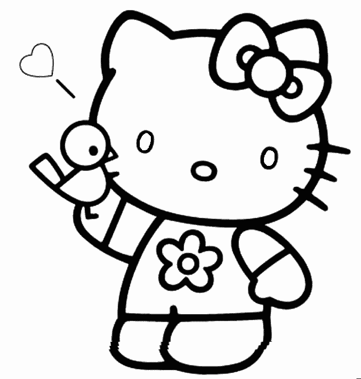 Dessin à colorier: Hello Kitty (Dessins Animés) #36804 - Coloriages à Imprimer Gratuits