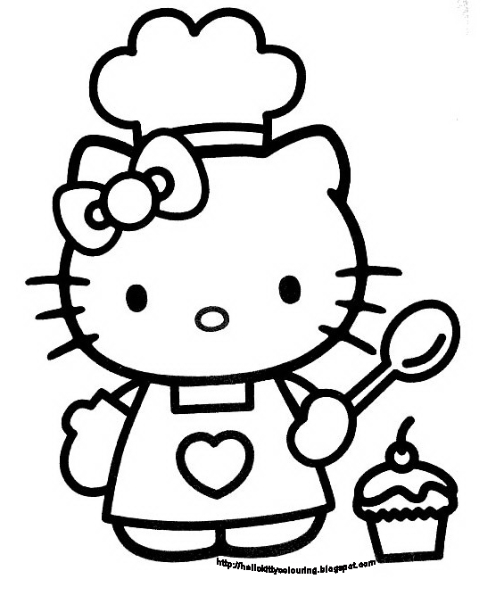 Dessin à colorier: Hello Kitty (Dessins Animés) #36805 - Coloriages à Imprimer Gratuits