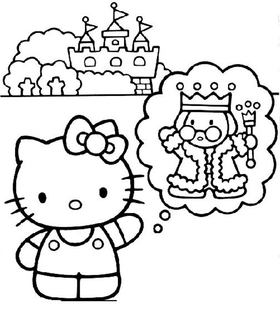 Dessin à colorier: Hello Kitty (Dessins Animés) #36809 - Coloriages à Imprimer Gratuits