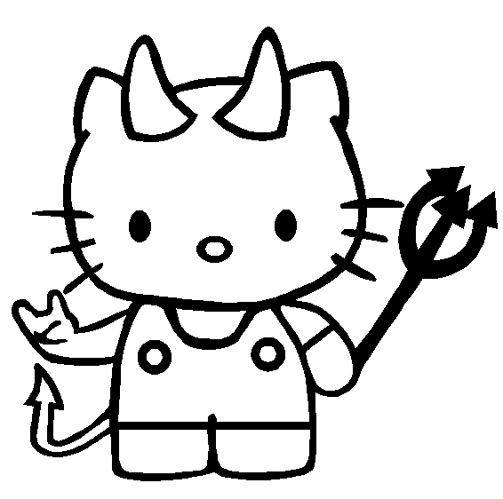 Dessin à colorier: Hello Kitty (Dessins Animés) #36822 - Coloriages à Imprimer Gratuits