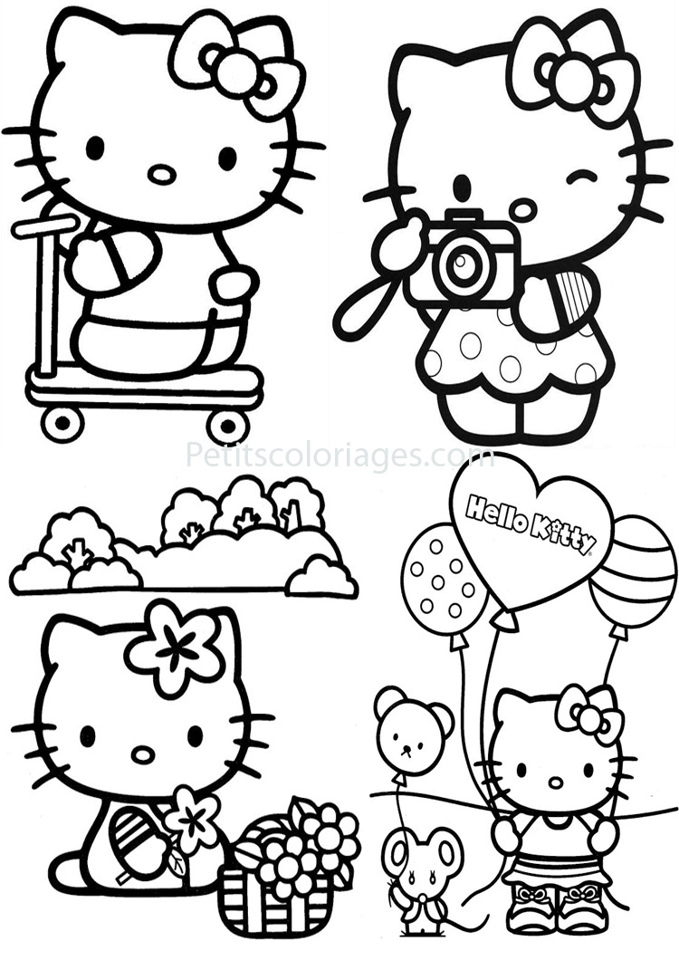 Dessin à colorier: Hello Kitty (Dessins Animés) #36826 - Coloriages à Imprimer Gratuits
