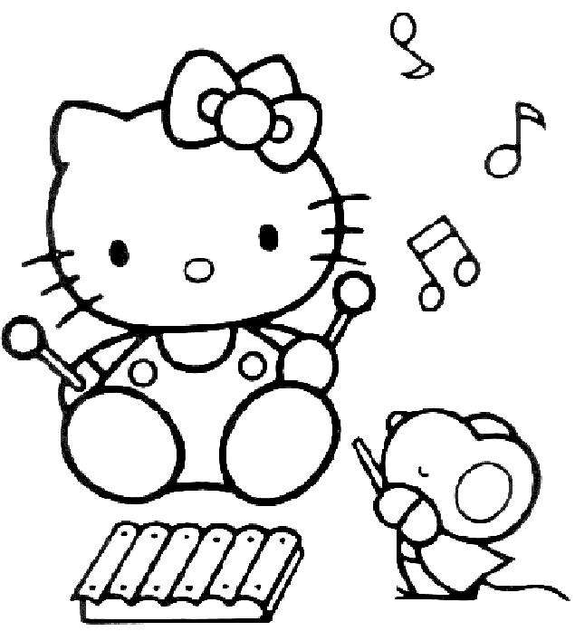 Dessin à colorier: Hello Kitty (Dessins Animés) #36827 - Coloriages à Imprimer Gratuits