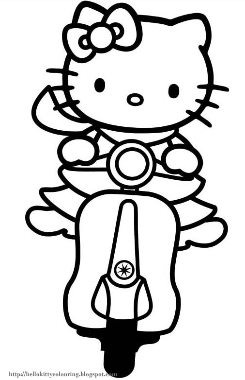 Dessin à colorier: Hello Kitty (Dessins Animés) #36831 - Coloriages à Imprimer Gratuits