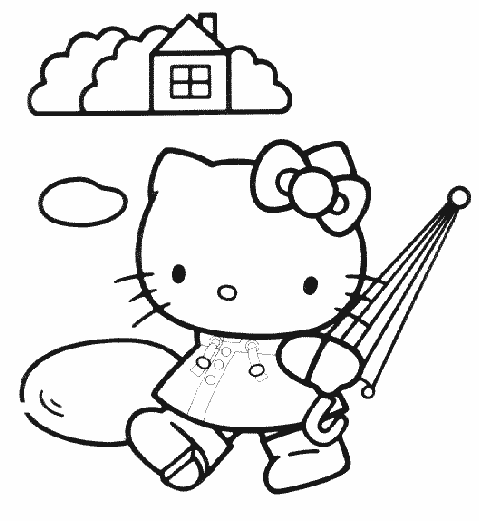 Dessin à colorier: Hello Kitty (Dessins Animés) #36838 - Coloriages à Imprimer Gratuits