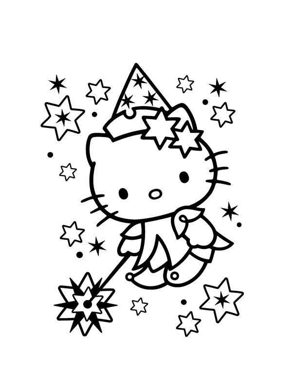 Dessin à colorier: Hello Kitty (Dessins Animés) #36847 - Coloriages à Imprimer Gratuits