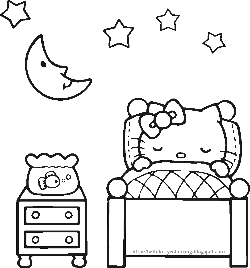 Dessin à colorier: Hello Kitty (Dessins Animés) #36848 - Coloriages à Imprimer Gratuits