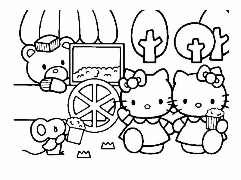 Dessin à colorier: Hello Kitty (Dessins Animés) #36855 - Coloriages à Imprimer Gratuits