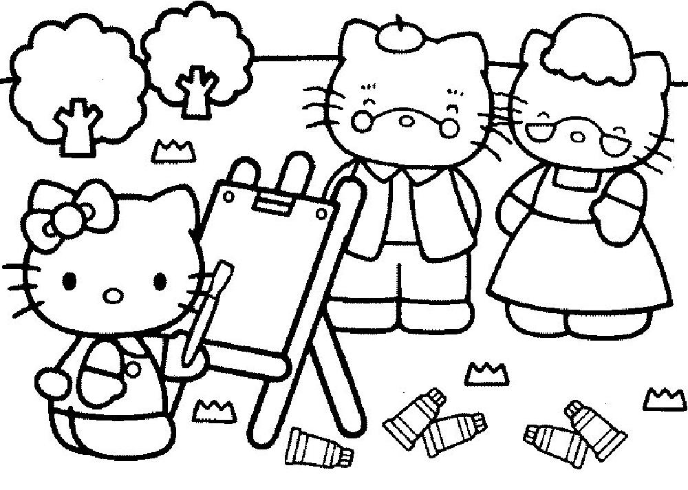 Dessin à colorier: Hello Kitty (Dessins Animés) #36864 - Coloriages à Imprimer Gratuits