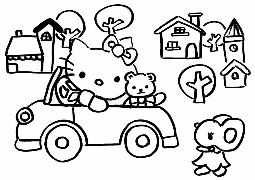 Dessin à colorier: Hello Kitty (Dessins Animés) #36868 - Coloriages à Imprimer Gratuits