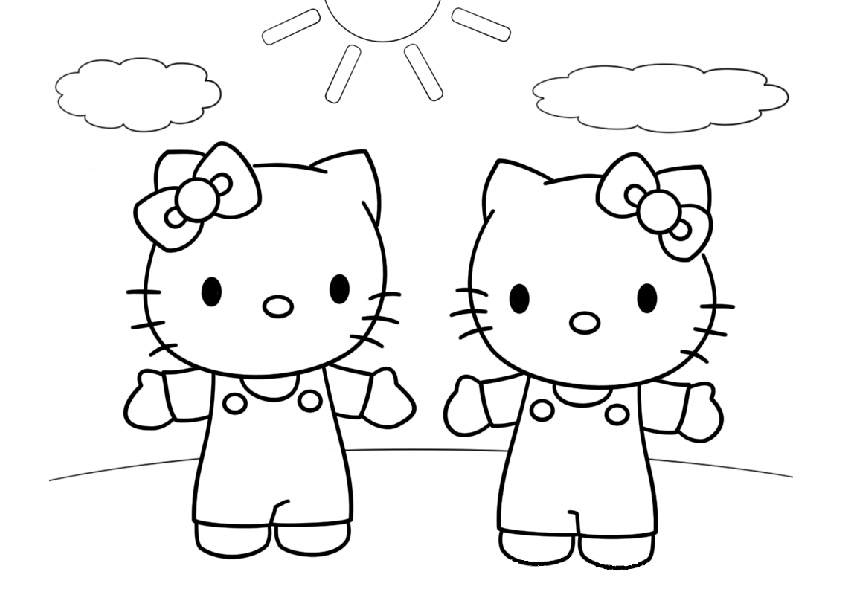 Dessin à colorier: Hello Kitty (Dessins Animés) #36872 - Coloriages à Imprimer Gratuits