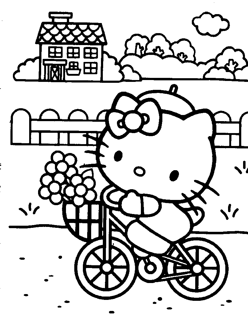 Dessin à colorier: Hello Kitty (Dessins Animés) #36875 - Coloriages à Imprimer Gratuits