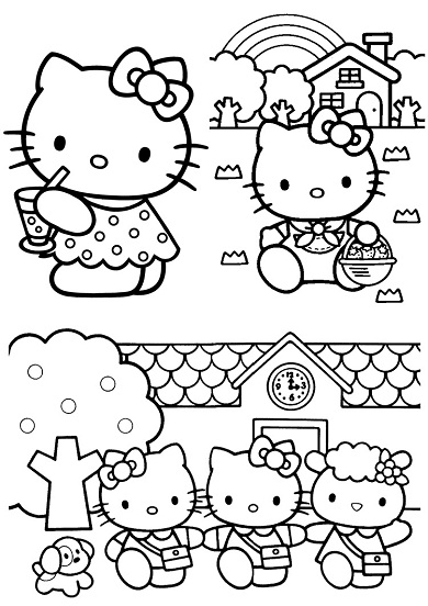 Dessin à colorier: Hello Kitty (Dessins Animés) #36877 - Coloriages à Imprimer Gratuits