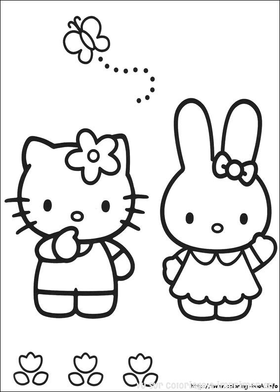 Dessin à colorier: Hello Kitty (Dessins Animés) #36878 - Coloriages à Imprimer Gratuits