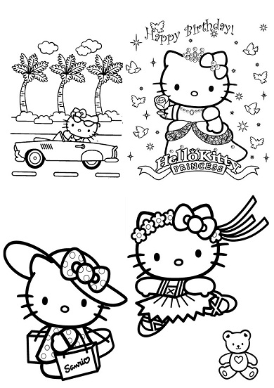 Dessin à colorier: Hello Kitty (Dessins Animés) #36885 - Coloriages à Imprimer Gratuits