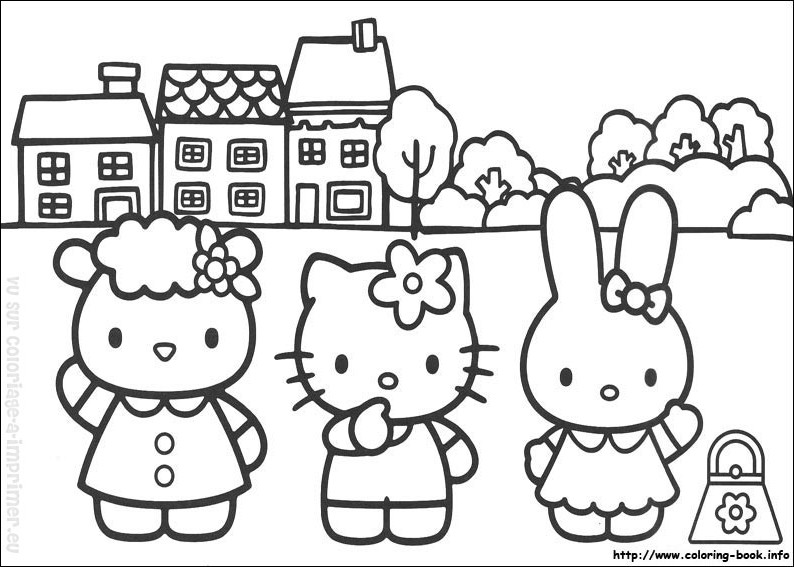 Dessin à colorier: Hello Kitty (Dessins Animés) #36887 - Coloriages à Imprimer Gratuits