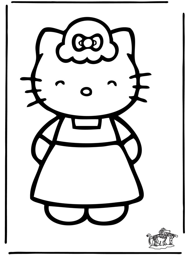 Dessin à colorier: Hello Kitty (Dessins Animés) #36888 - Coloriages à Imprimer Gratuits