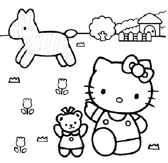 Dessin à colorier: Hello Kitty (Dessins Animés) #36892 - Coloriages à Imprimer Gratuits