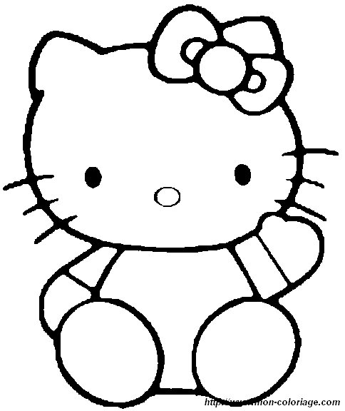 Dessin à colorier: Hello Kitty (Dessins Animés) #36915 - Coloriages à Imprimer Gratuits