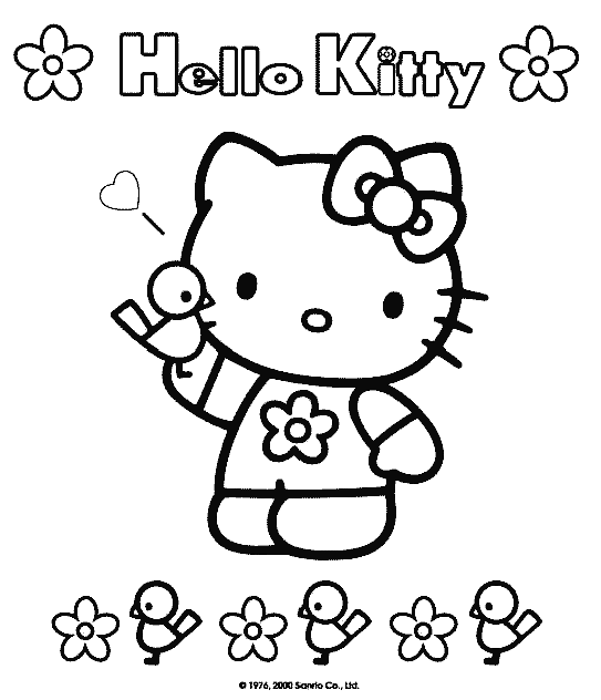 Dessin à colorier: Hello Kitty (Dessins Animés) #36917 - Coloriages à Imprimer Gratuits