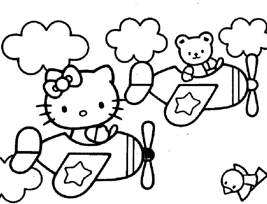 Dessin à colorier: Hello Kitty (Dessins Animés) #36923 - Coloriages à Imprimer Gratuits