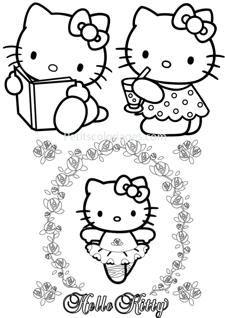 Dessin à colorier: Hello Kitty (Dessins Animés) #36924 - Coloriages à Imprimer Gratuits