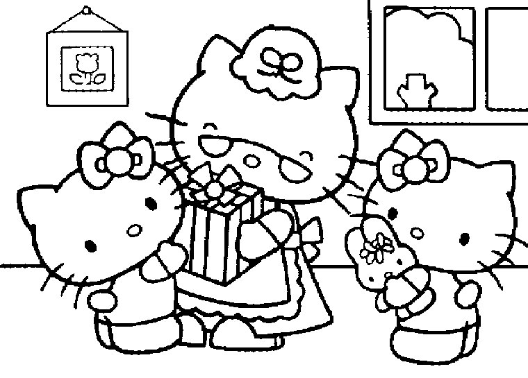 Dessin à colorier: Hello Kitty (Dessins Animés) #36927 - Coloriages à Imprimer Gratuits