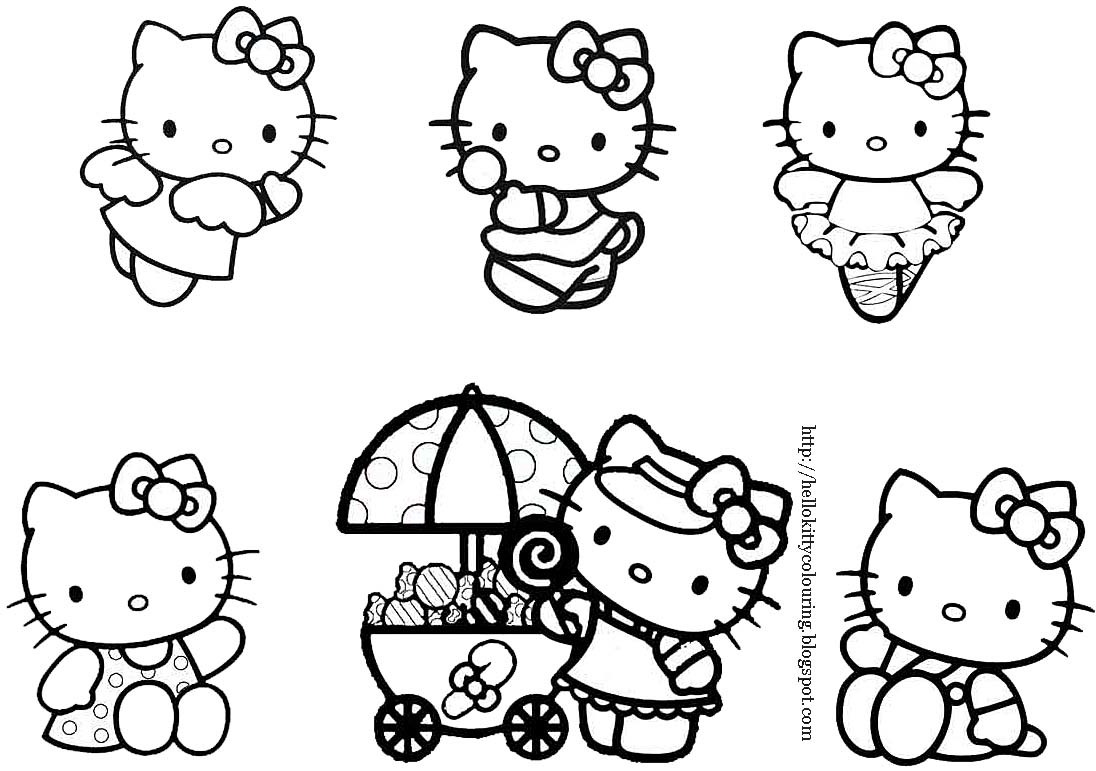 Dessin à colorier: Hello Kitty (Dessins Animés) #36929 - Coloriages à Imprimer Gratuits