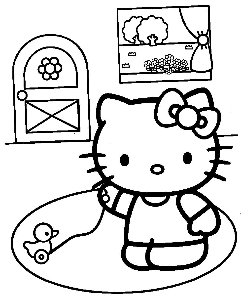 Dessin à colorier: Hello Kitty (Dessins Animés) #36937 - Coloriages à Imprimer Gratuits