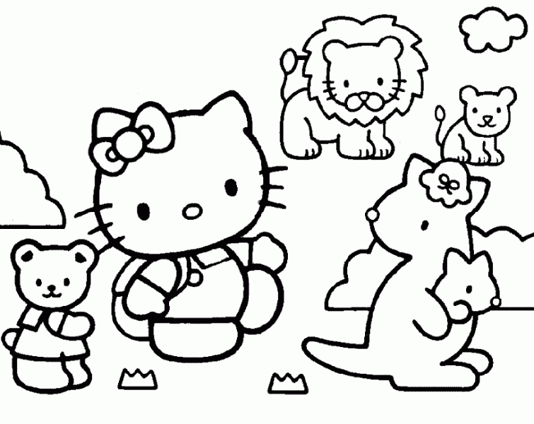 Dessin à colorier: Hello Kitty (Dessins Animés) #36943 - Coloriages à Imprimer Gratuits