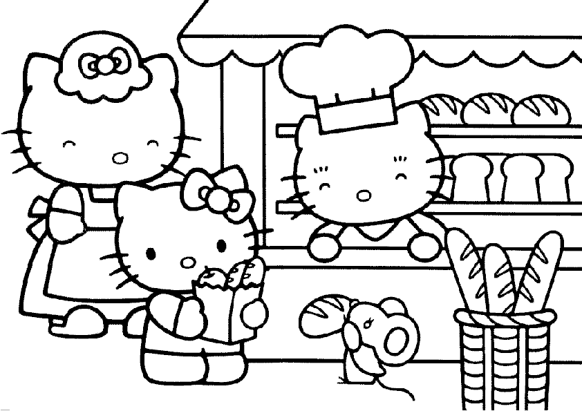 Dessin à colorier: Hello Kitty (Dessins Animés) #36945 - Coloriages à Imprimer Gratuits