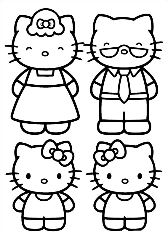 Dessin à colorier: Hello Kitty (Dessins Animés) #36947 - Coloriages à Imprimer Gratuits