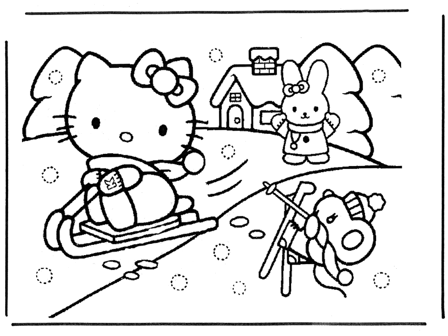 Dessin à colorier: Hello Kitty (Dessins Animés) #36959 - Coloriages à Imprimer Gratuits
