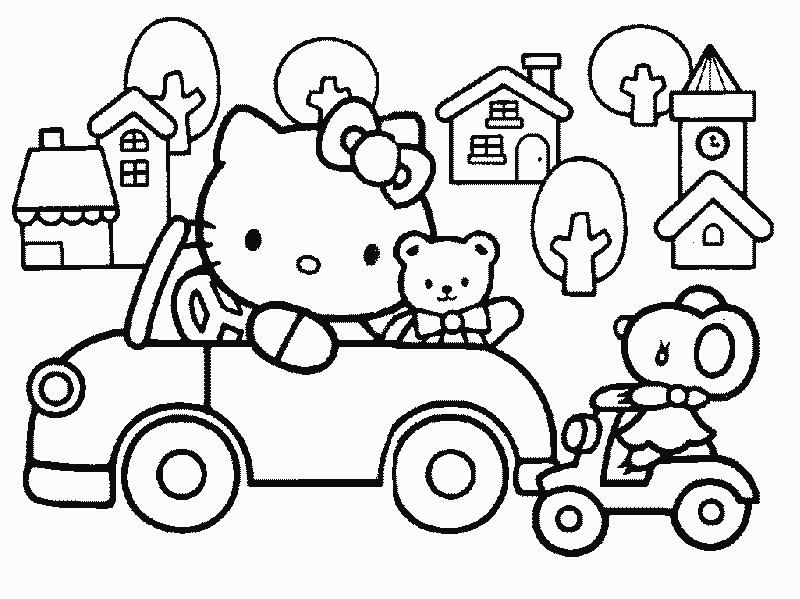 Dessin à colorier: Hello Kitty (Dessins Animés) #36961 - Coloriages à Imprimer Gratuits