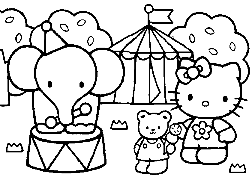 Dessin à colorier: Hello Kitty (Dessins Animés) #36968 - Coloriages à Imprimer Gratuits