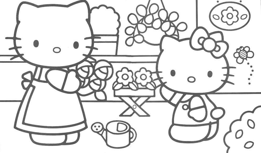 Dessin à colorier: Hello Kitty (Dessins Animés) #36973 - Coloriages à Imprimer Gratuits