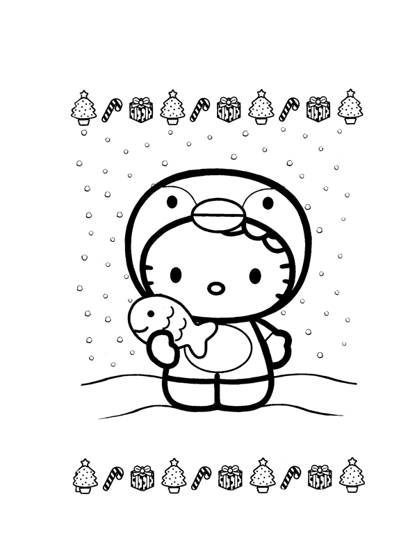 Dessin à colorier: Hello Kitty (Dessins Animés) #36978 - Coloriages à Imprimer Gratuits