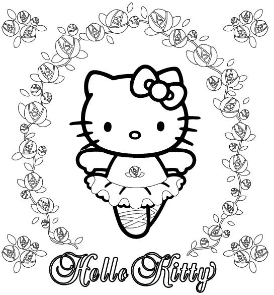 Dessin à colorier: Hello Kitty (Dessins Animés) #36992 - Coloriages à Imprimer Gratuits