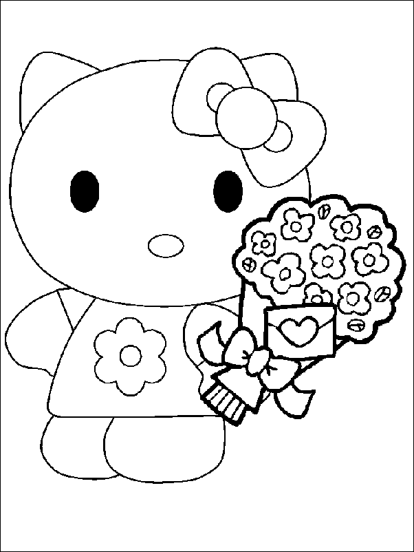 Dessin à colorier: Hello Kitty (Dessins Animés) #36996 - Coloriages à Imprimer Gratuits